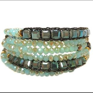 Designer Pacific Opal Crystal Coil Bracelet,NWT